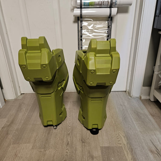 Fan inspired halo calves 3d printed left and right with knees (sold as set)